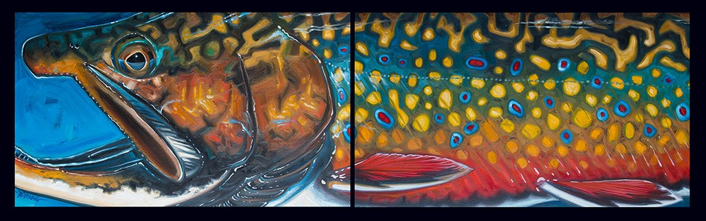 Vivid fish tales come alive on canvas with Derek DeYoung's captivating oil paintings.