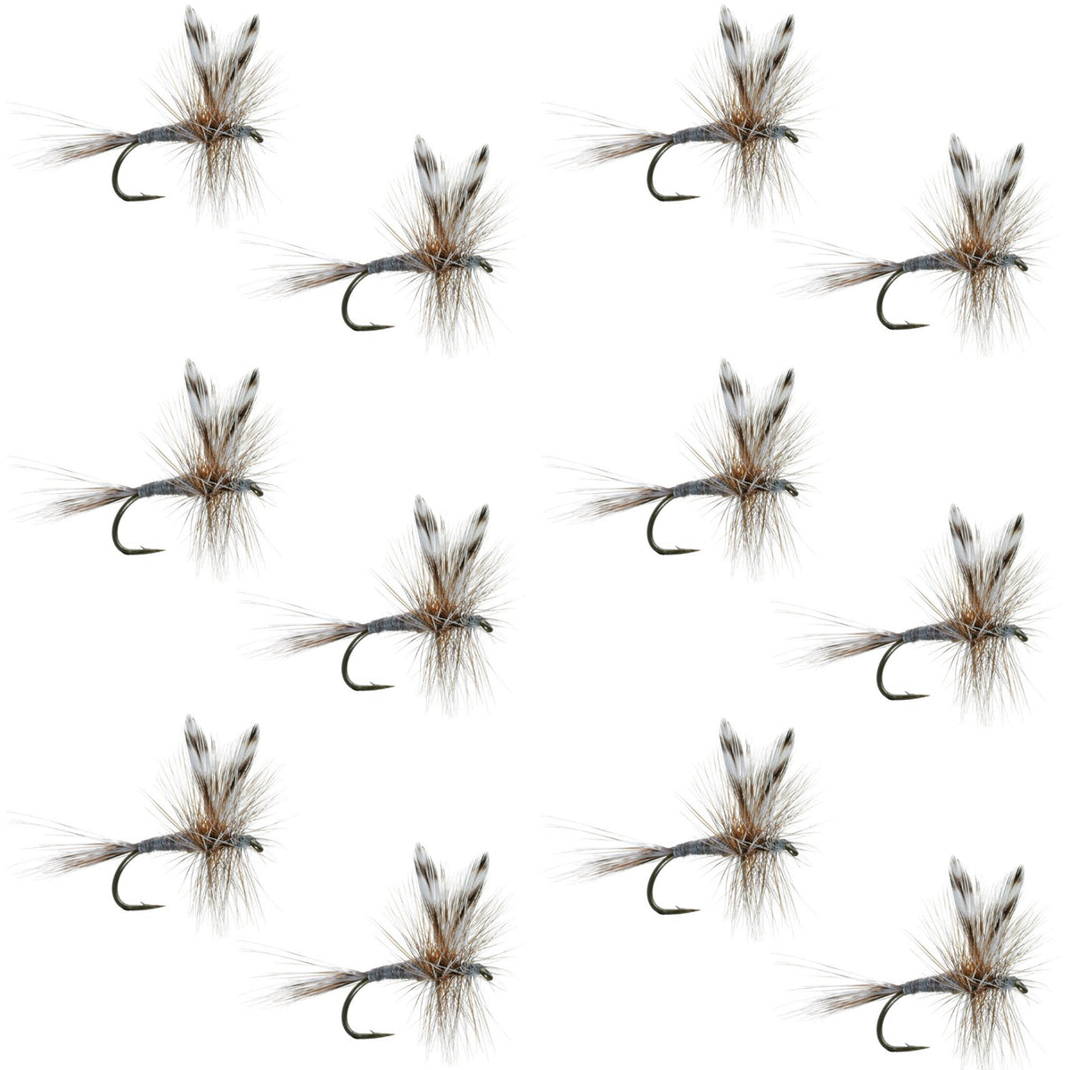 Adams Classic Dry Fly - (12 Pack, Sz 18)