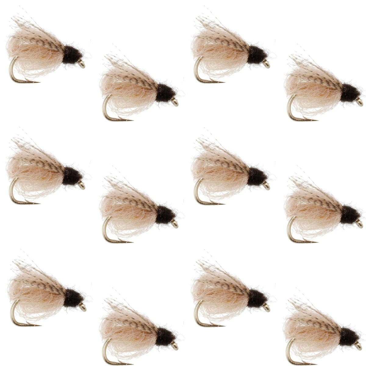 LaFontaine Tan Deep Sparkle Caddis Pupa - (12 Pack, Sz 12)