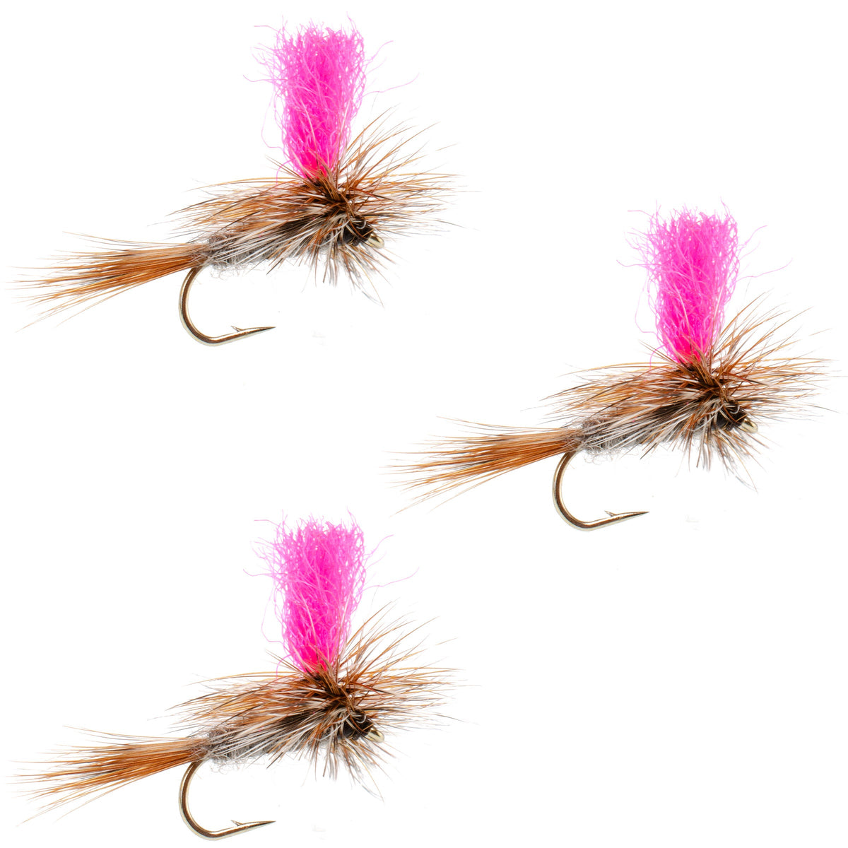 Adams Hi-Viz Parachute Classic Dry Fly - Hook Size 12 (3 Pack)