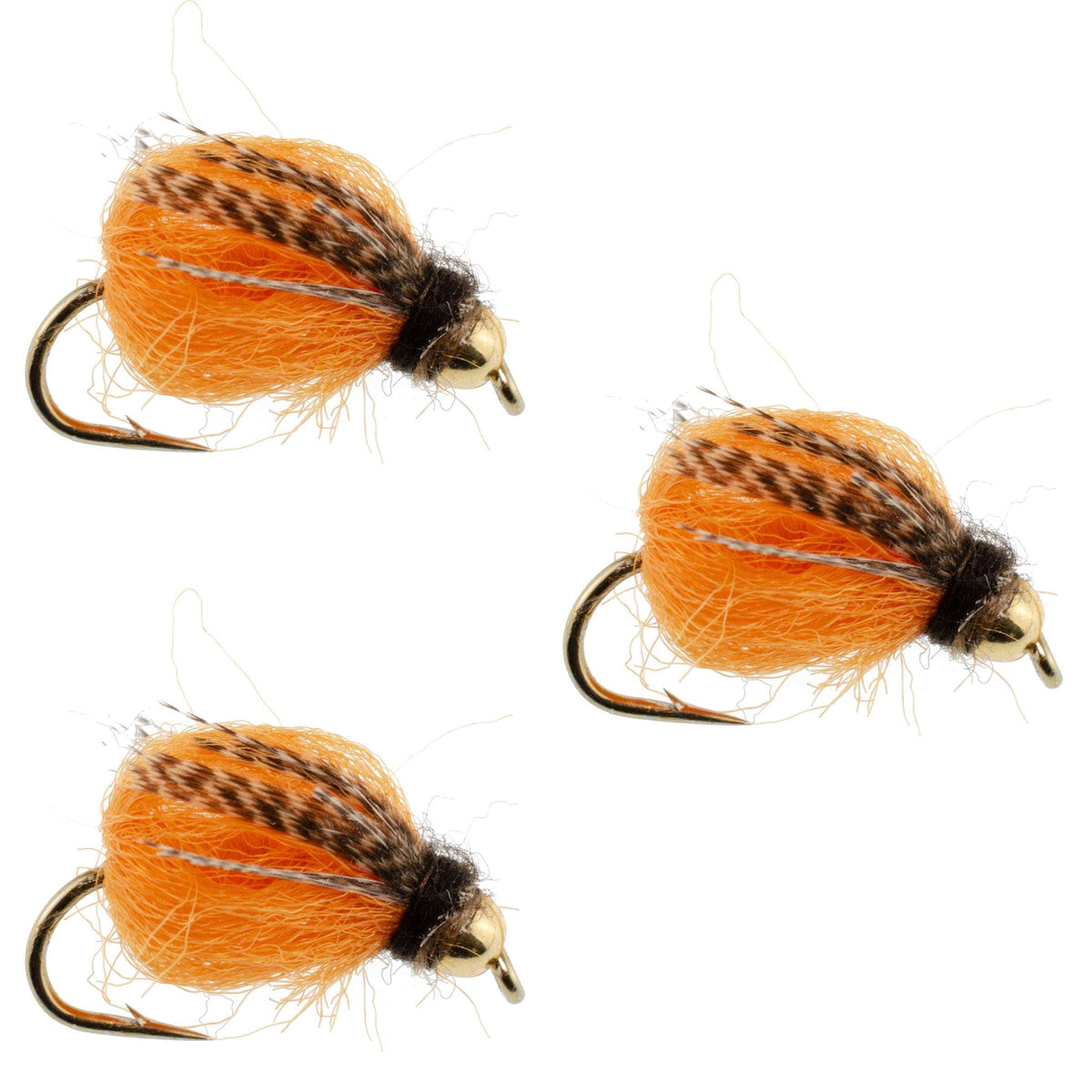 LaFontaine October Caddis Pupa – Bead Head Nymph (3 Pack, Sz 8)