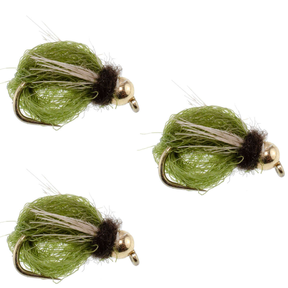 LaFontaine Olive Deep Sparkle Caddis Pupa - (3 Pack, Sz 14)