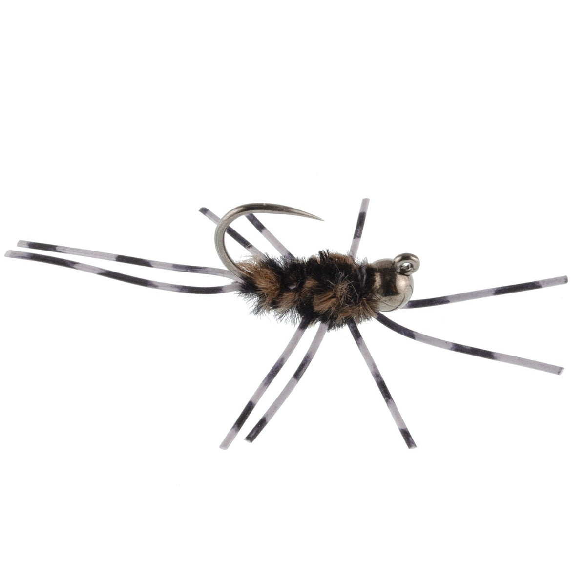 3 Pack Pat's Rubber Legs Tungsten Jigged Black/Coffee Euro Nymph - (Sz 6)