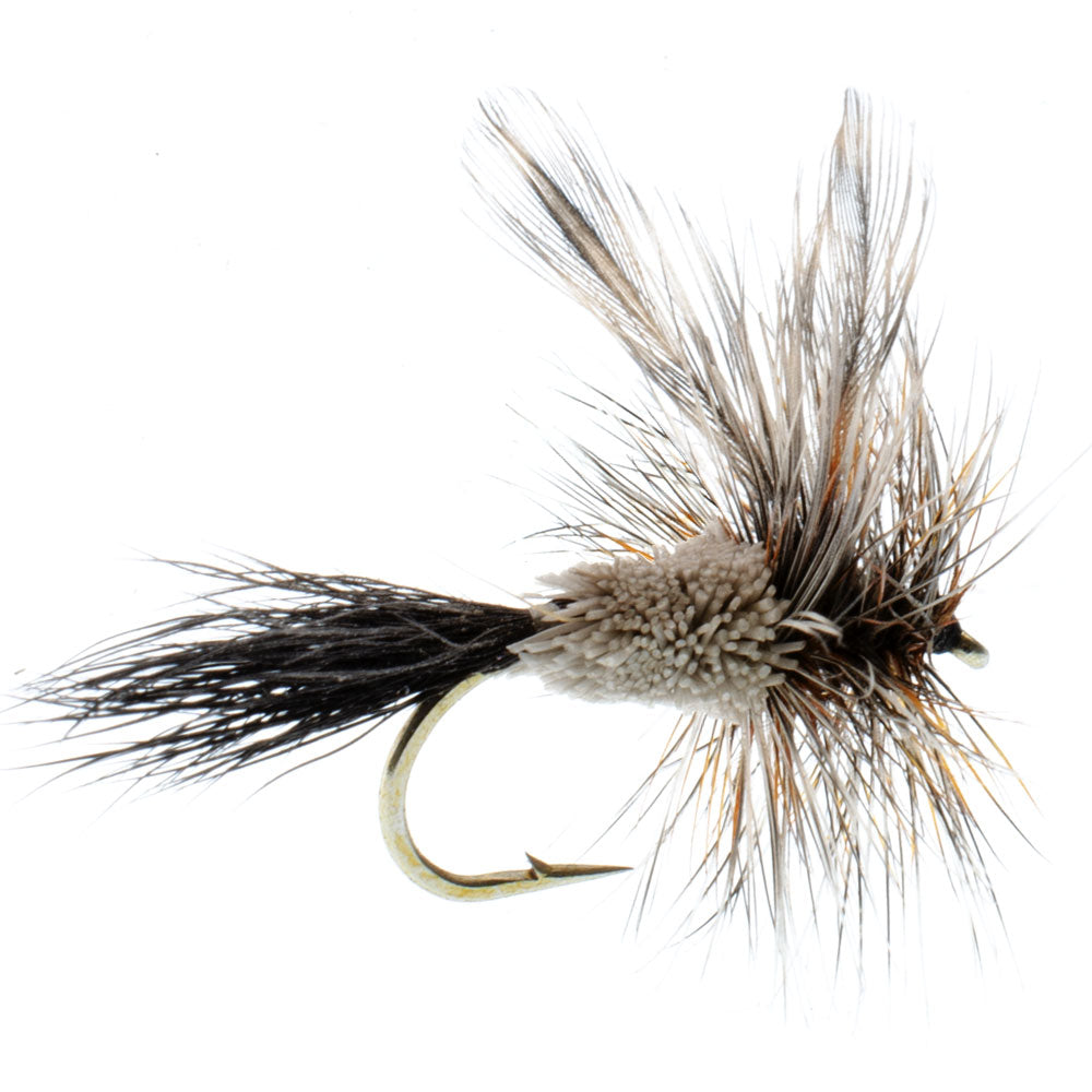 Barbless Adams Irresistible – Classic Dry Fly (3 Pack, Size 12)