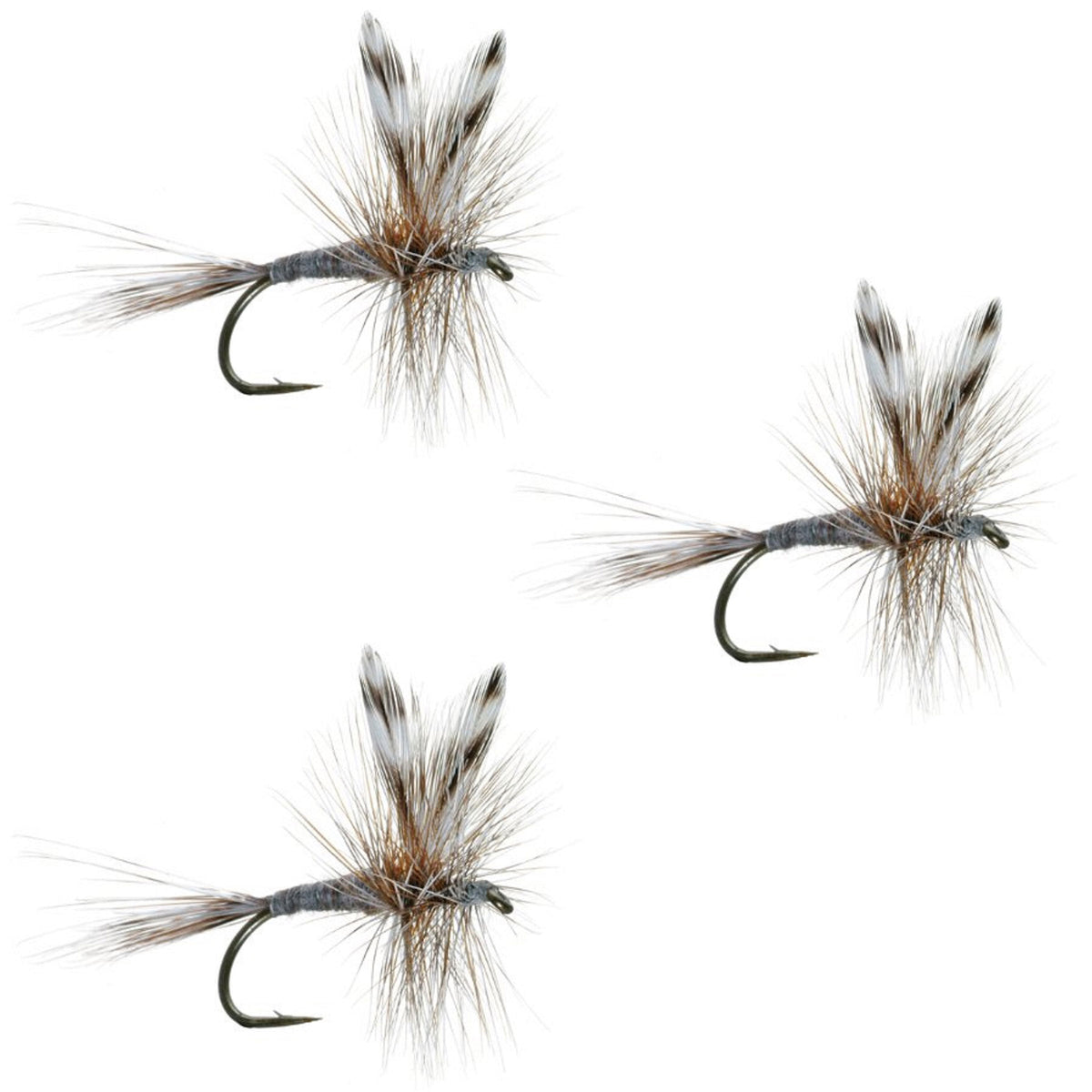 Barbless Adams – Classic Dry Fly (3 Pack, Sz 14)