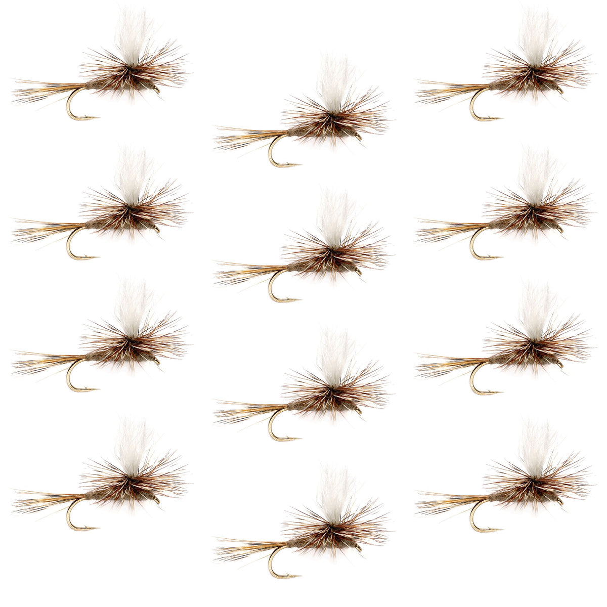 Adams Parachute Classic Dry Fly - (12 Pack, Sz 18)