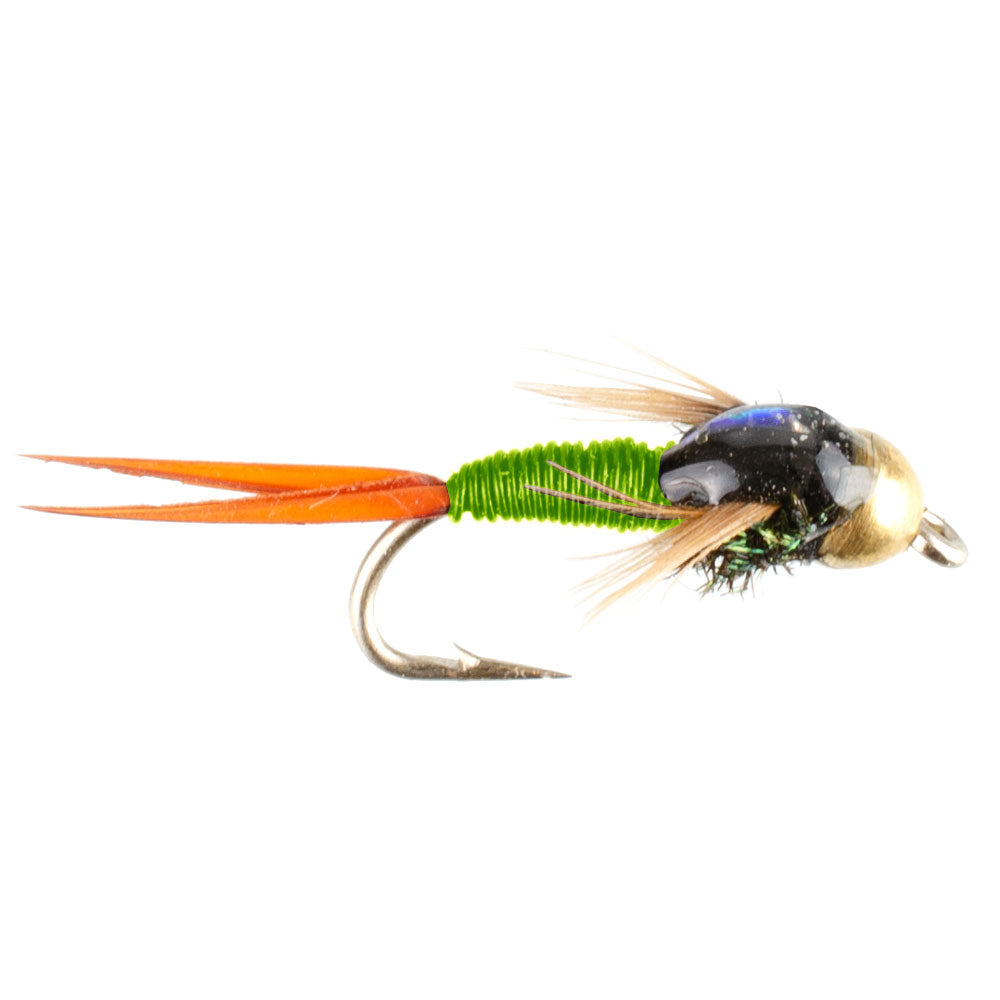 Bead Head Chartreuse Copper John Nymph Fly Fishing Flies - Set of 6 Fl ...