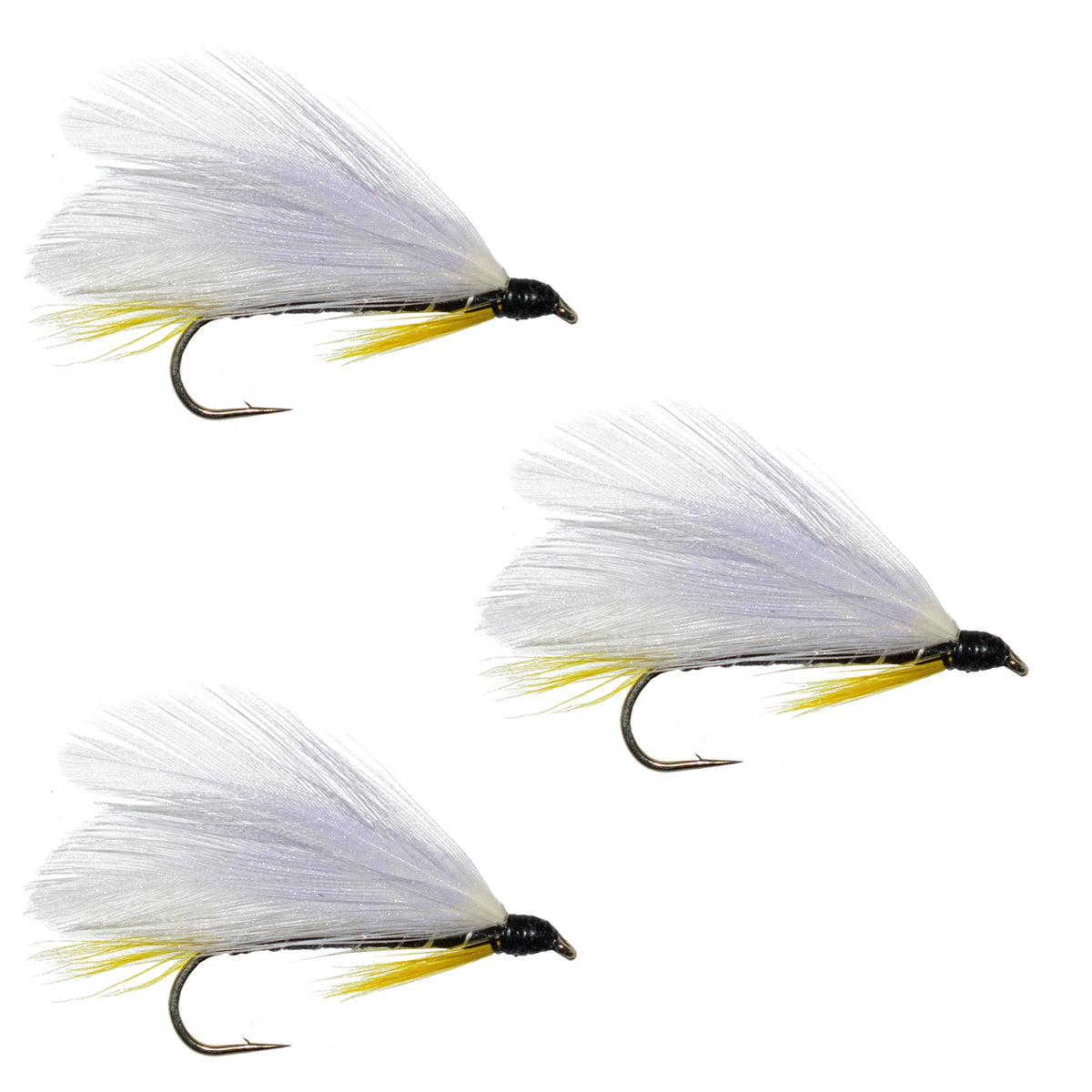 3 Pack Black Ghost Classic Trout Streamer Fly - Hook Size 4