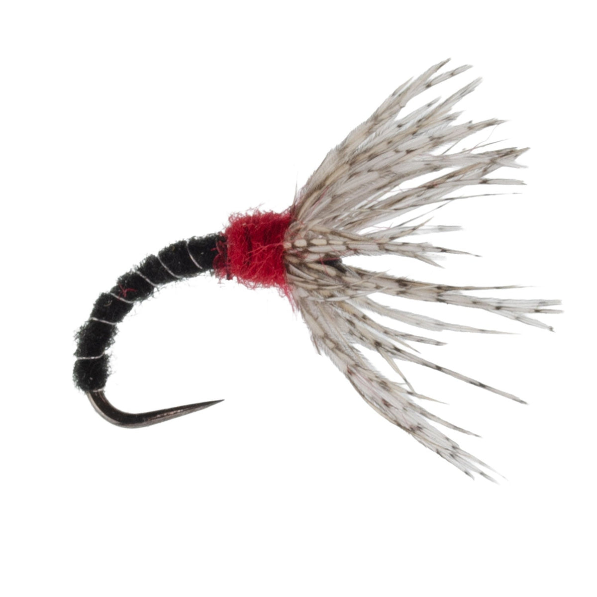 Black Zebra Sakasa Kebari - Tenkara Flies - (3 Pack, Sz 12)