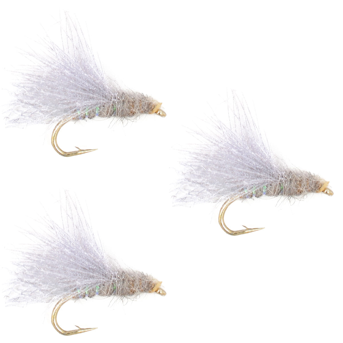 CDC Baetis Emerger BWO Wet Fly Fishing Flies - (3 Pack, Sz 16)
