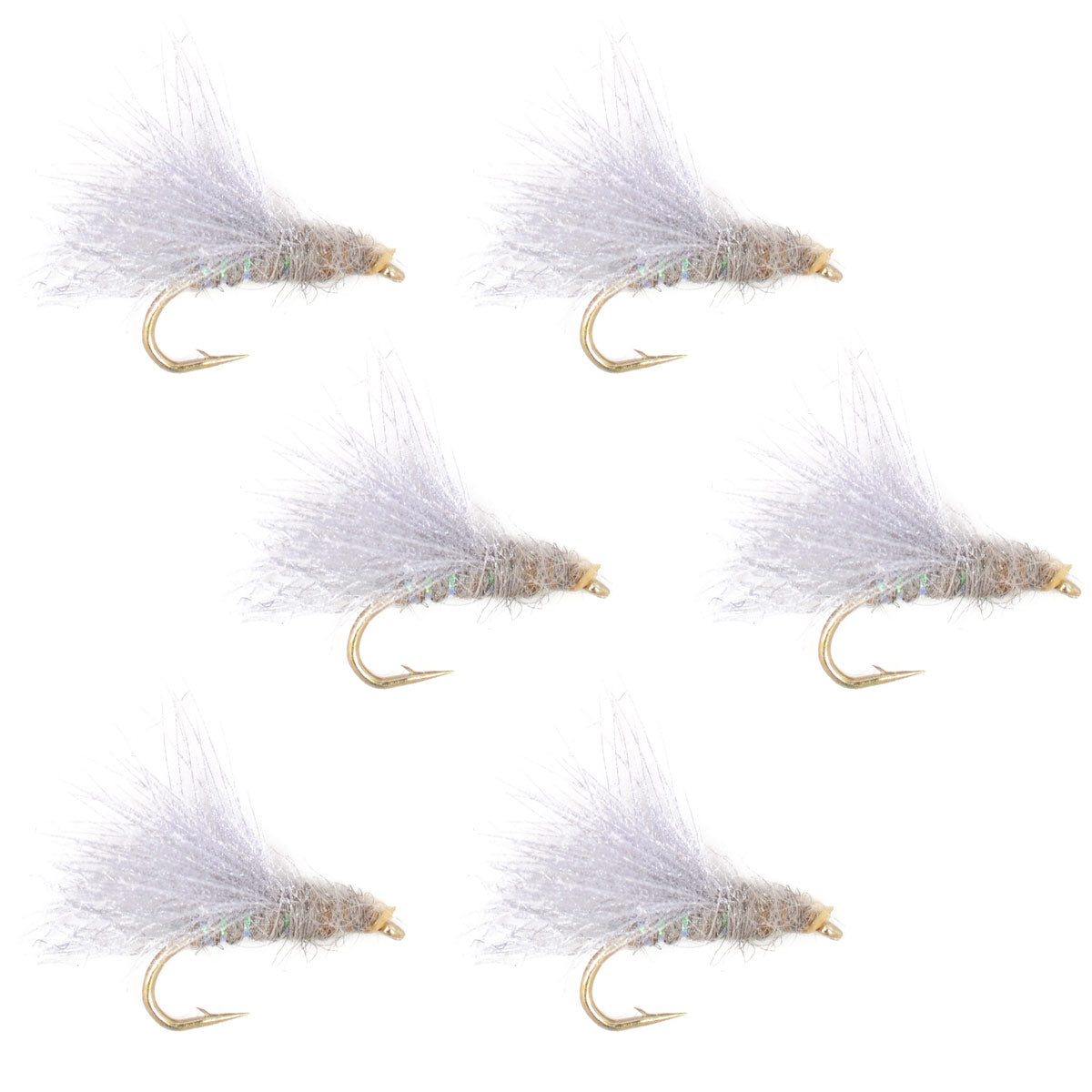 CDC Baetis Emerger BWO Wet Fly Fishing Flies - (6 Pack, Sz 20)