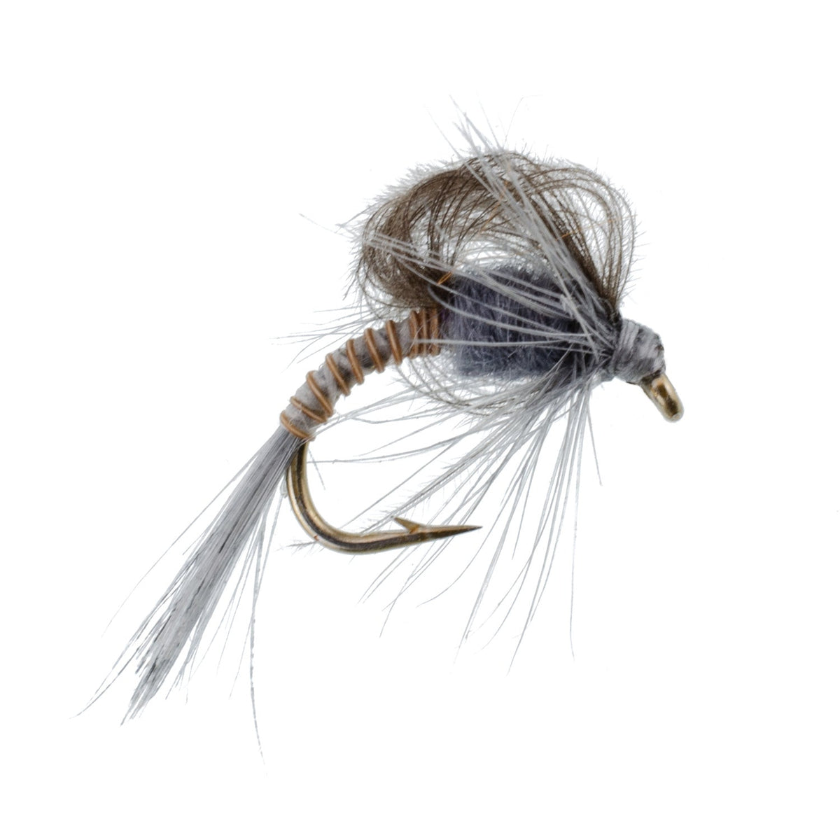 CDC Loop Wing Adams Emerger Fly 6 Flies - Hook Size 16