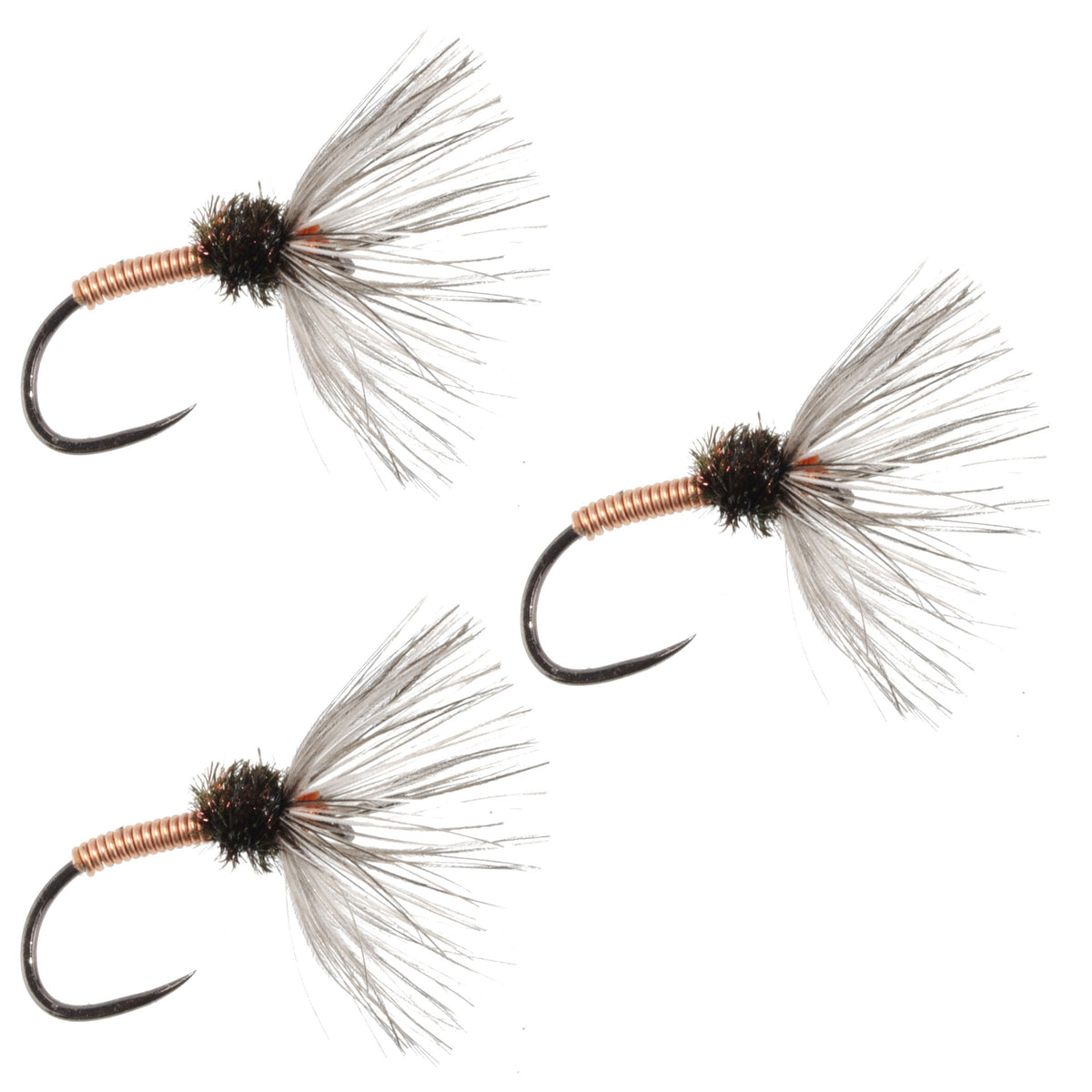 3 Pack Copper Sakasa Kebari - Tenkara Flies - Size 10