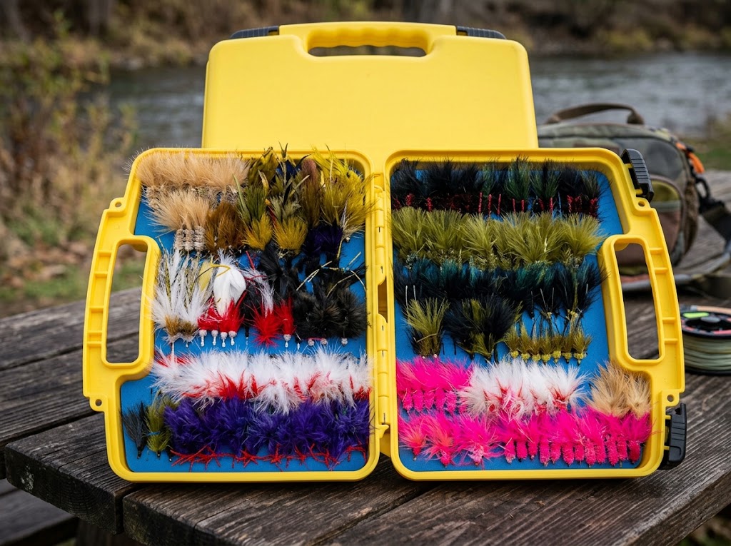 4 Panel Brown October – Cliff’s Bugger Beast Jr. Fly Box