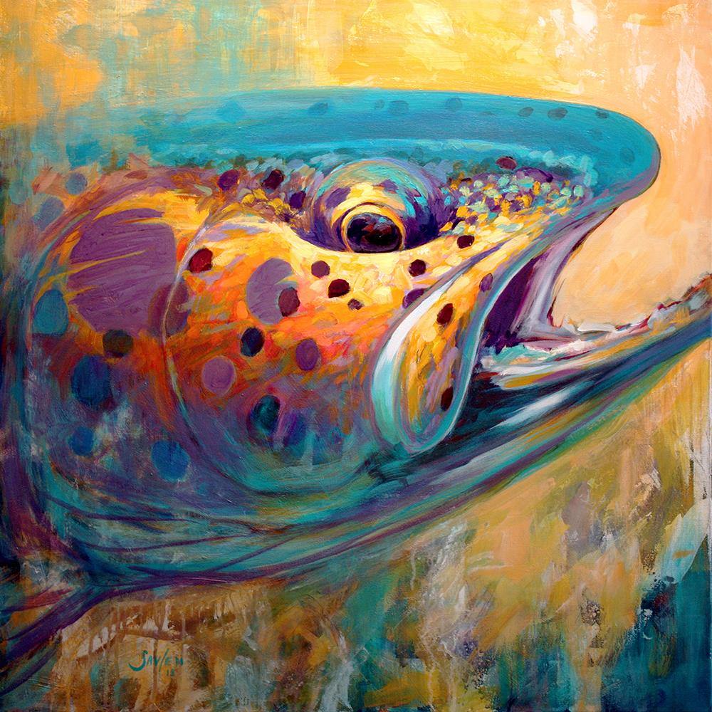 &quot;Fire From Water&quot; Rainbow Trout Art
