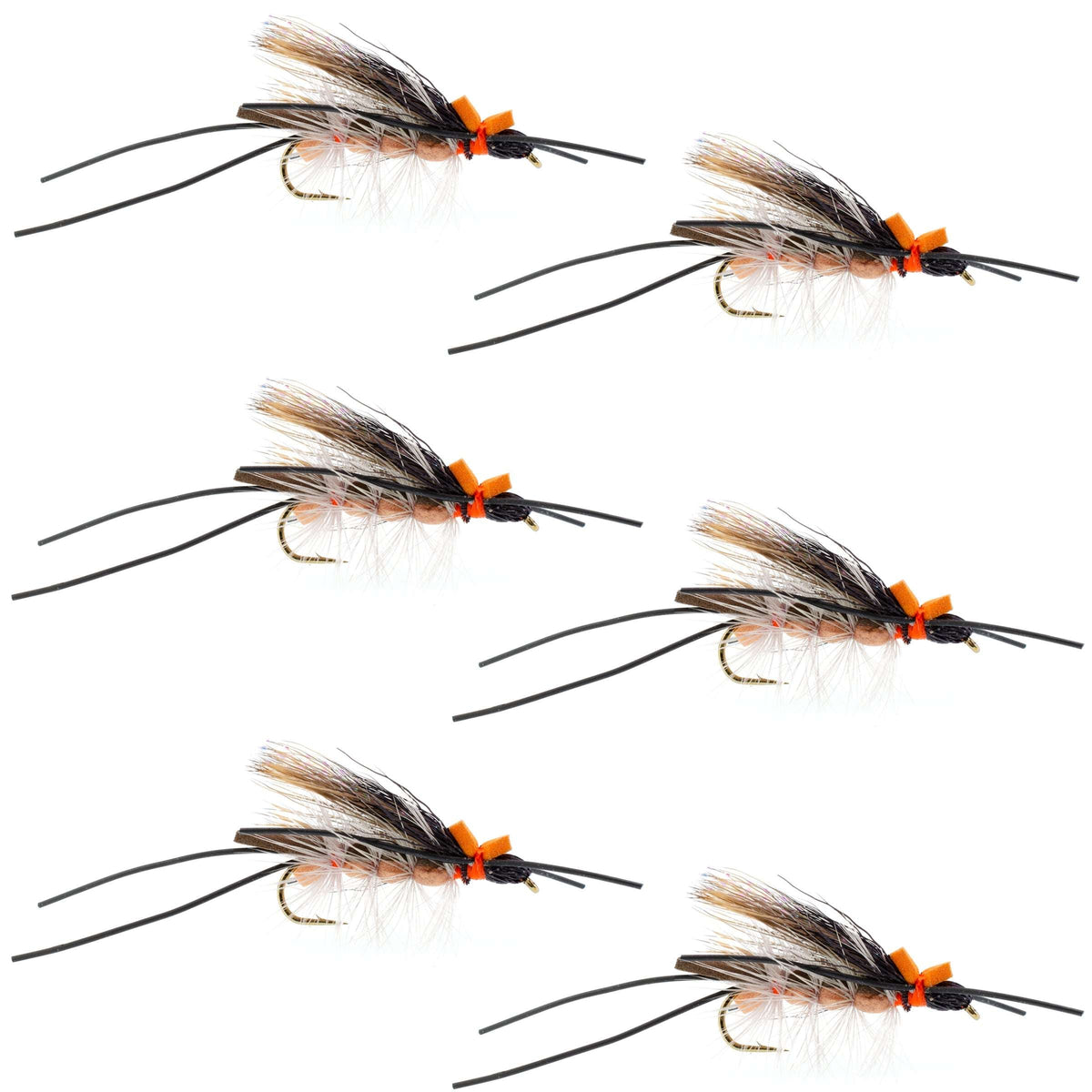 Flat Foam Salmonfly Stone - Stonefly Dry Fly - (6 Pack, Sz 6)