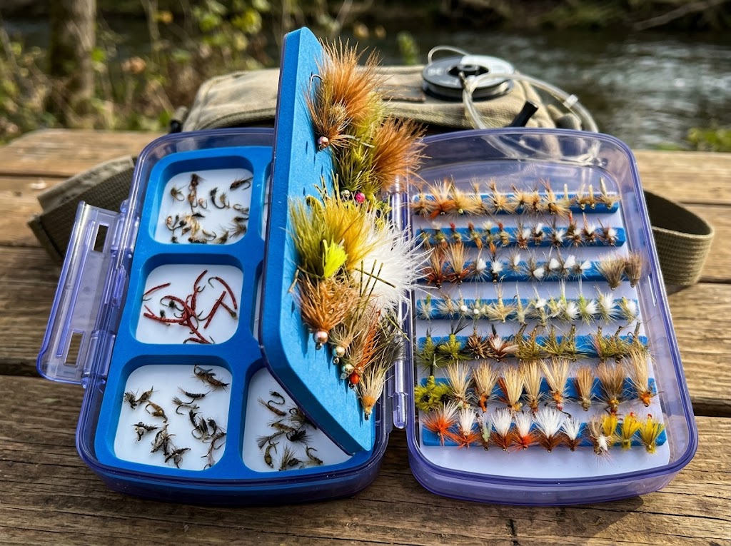 4 Panel Brown October – Cliff’s Bugger The Super Days Worth Fly Box