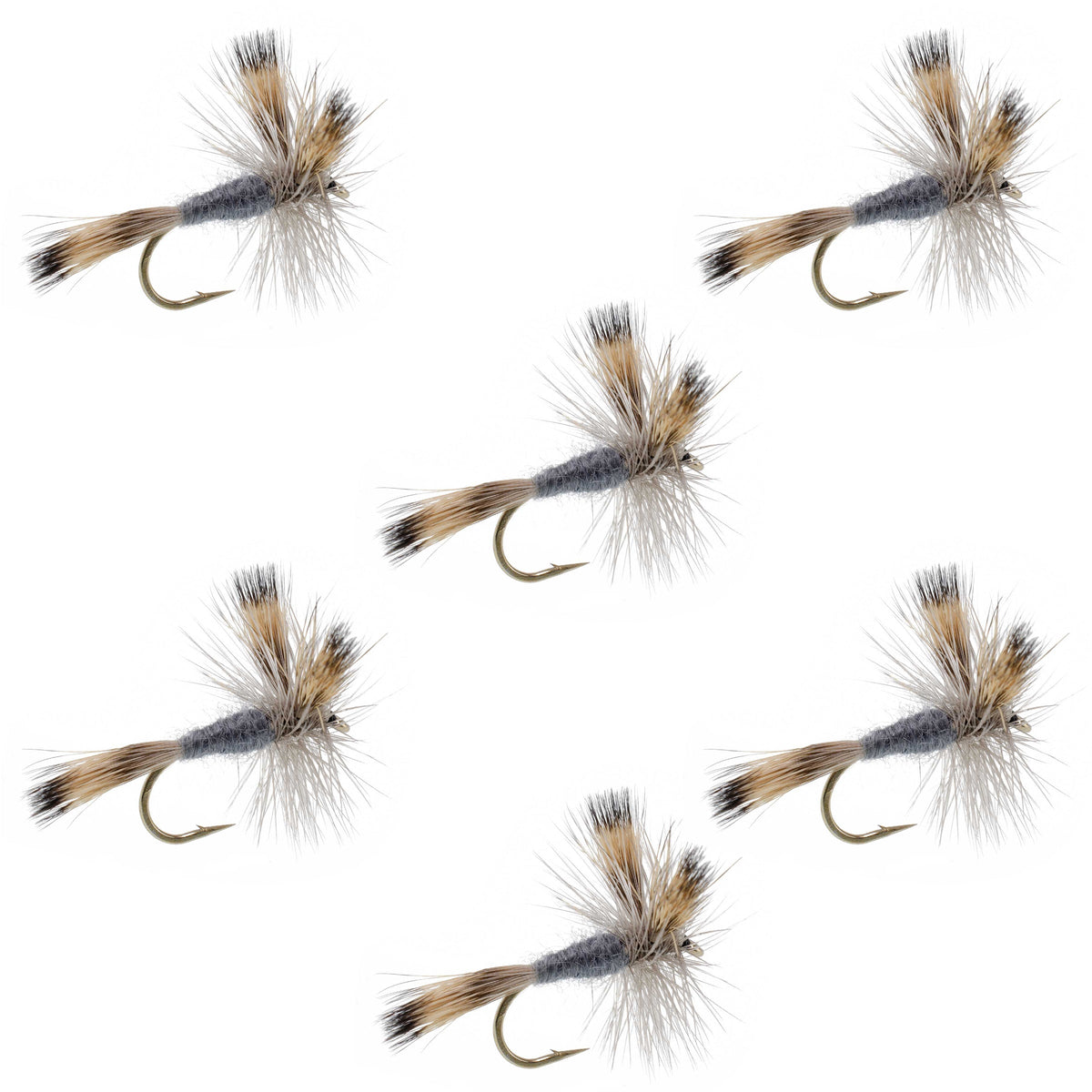 Gray Wulff Classic Trout Dry Fly - 6 Flies Hook Size 10