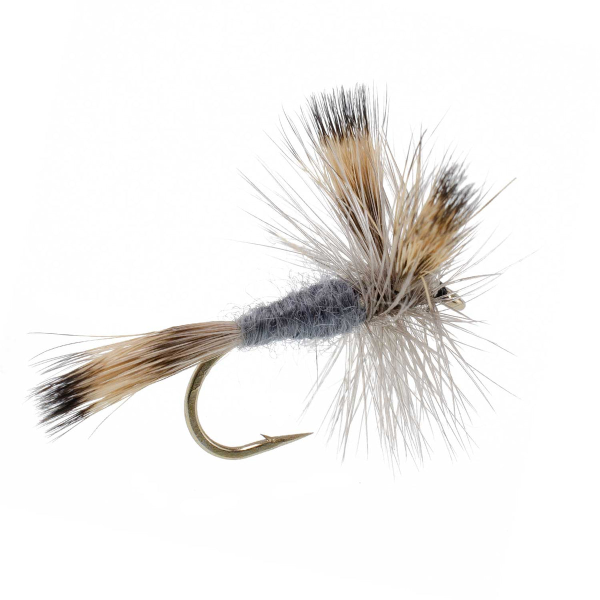 Gray Wulff Classic Trout Dry Fly -12 Flies Hook Size 8