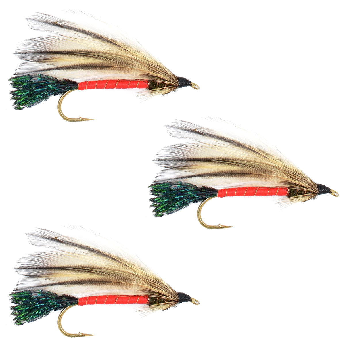 3 Pack Light Spruce Classic Trout  Streamer Fly - Hook Size 4