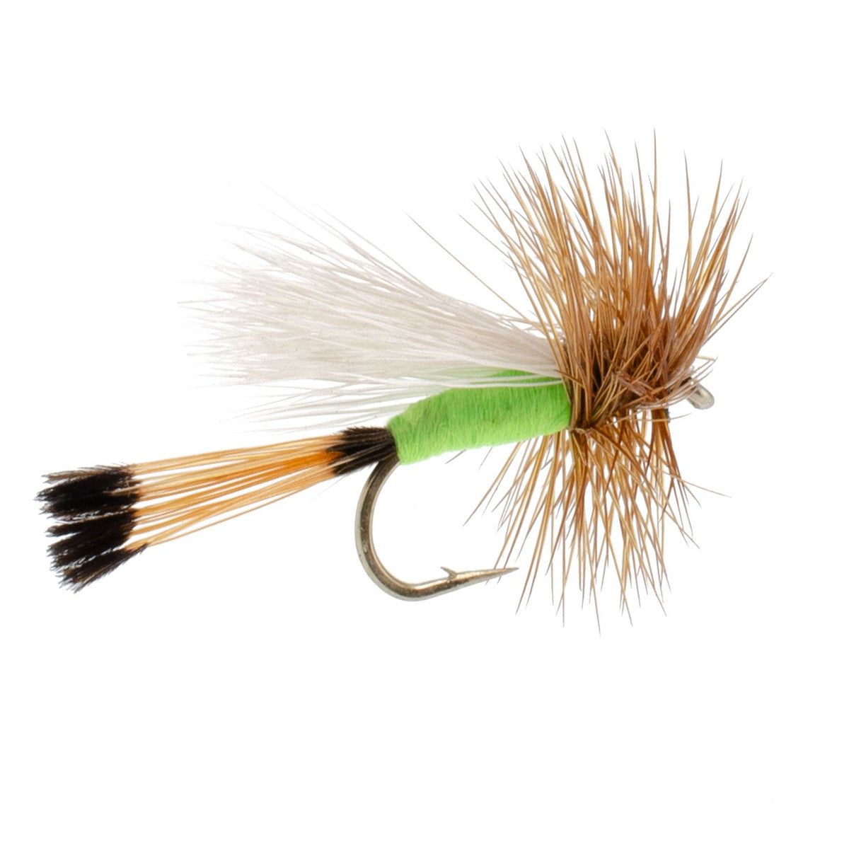 Lime Trude Classic Hair Wing Dry Fly - (3 Pack, Sz 14)