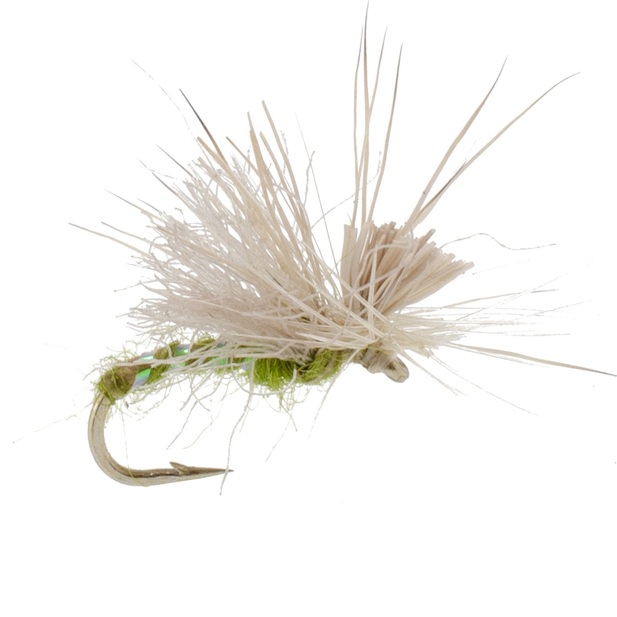 Olive Missing Link Caddis or Mayfly Flies - (3 Pack, Sz 20)