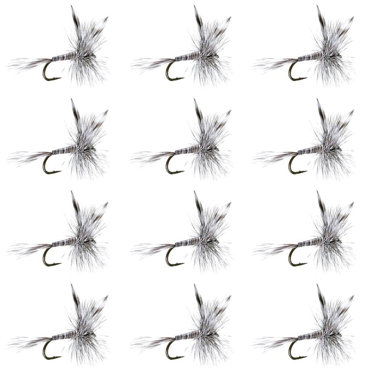 Mosquito Classic Trout Dry Fly Fishing Flies - 1 Dozen Size 18