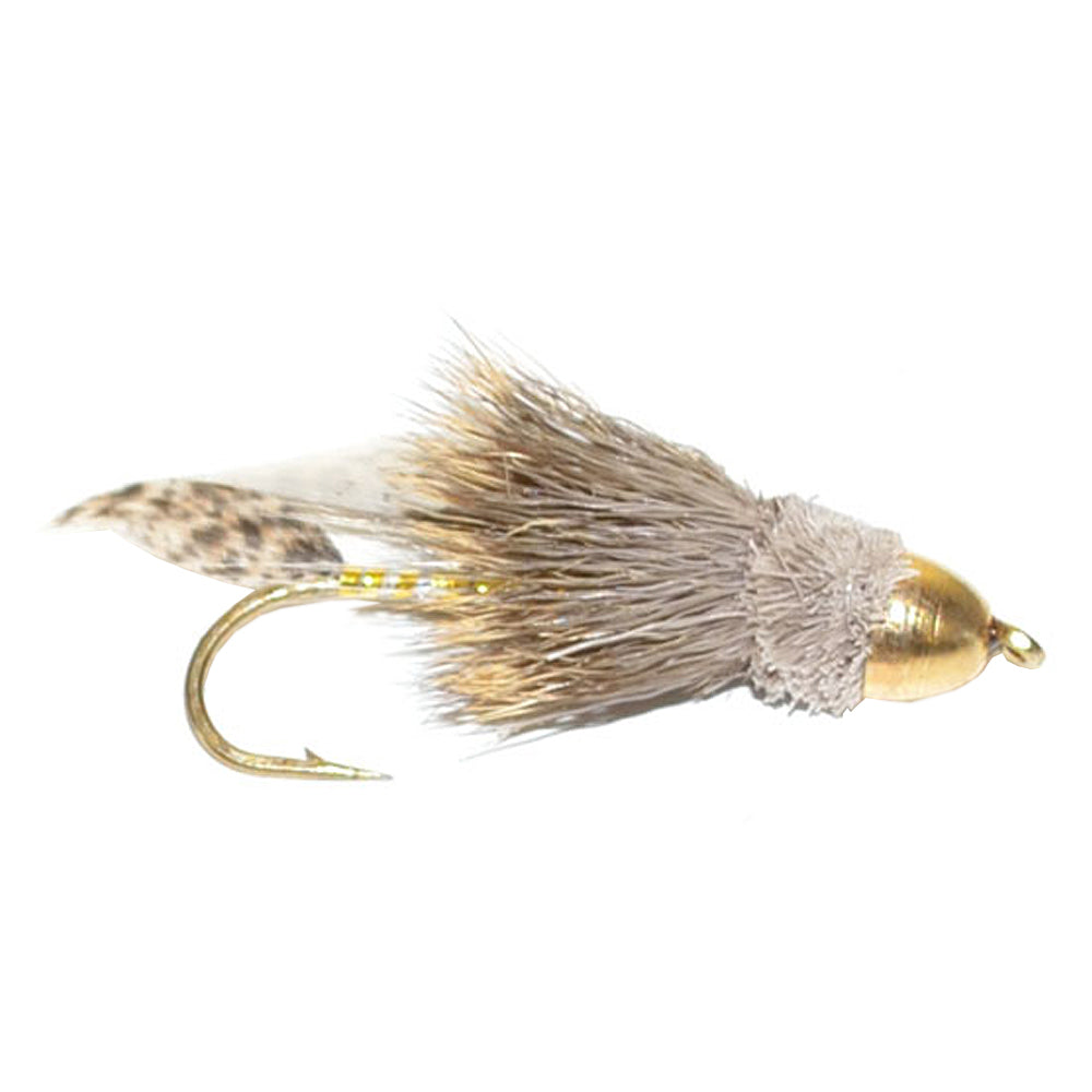 3 Pack Cone Head Muddler Minnow Trout Streamer Fly - Hook Size 8