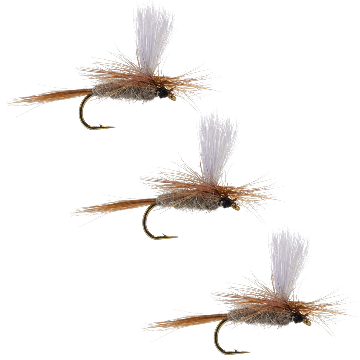 Hares Ear Parachute Classic Dry Fly - (3 Pack, Sz 16)
