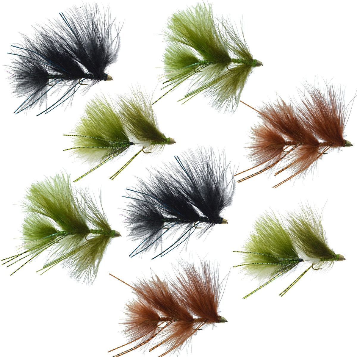Circus Peanut Envy Articulated Streamers  - 4 Colors - (8 Pack,  Sz 6)
