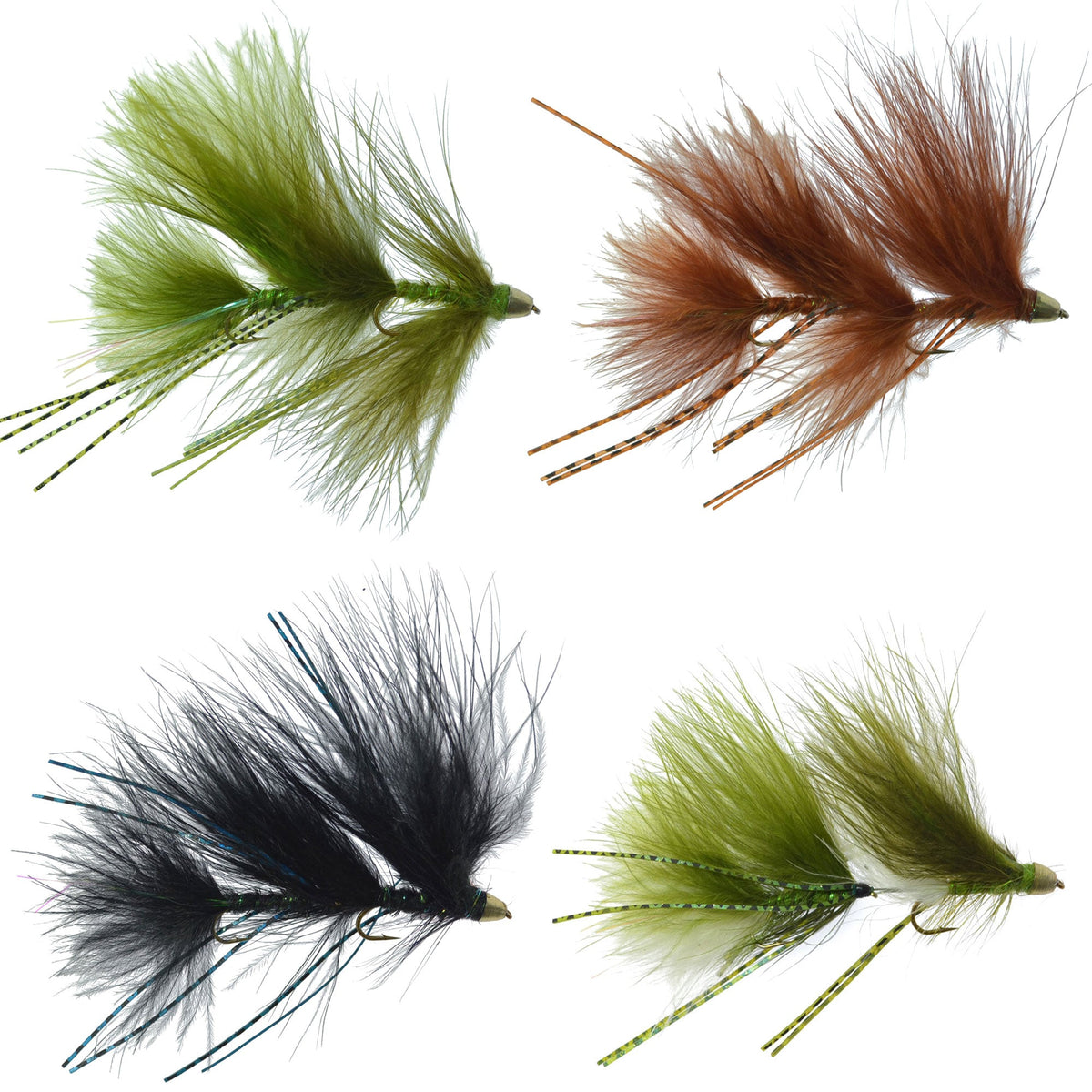 Circus Peanut Envy Articulated Streamers- 4 Colors - (4 Pack, Sz 6)