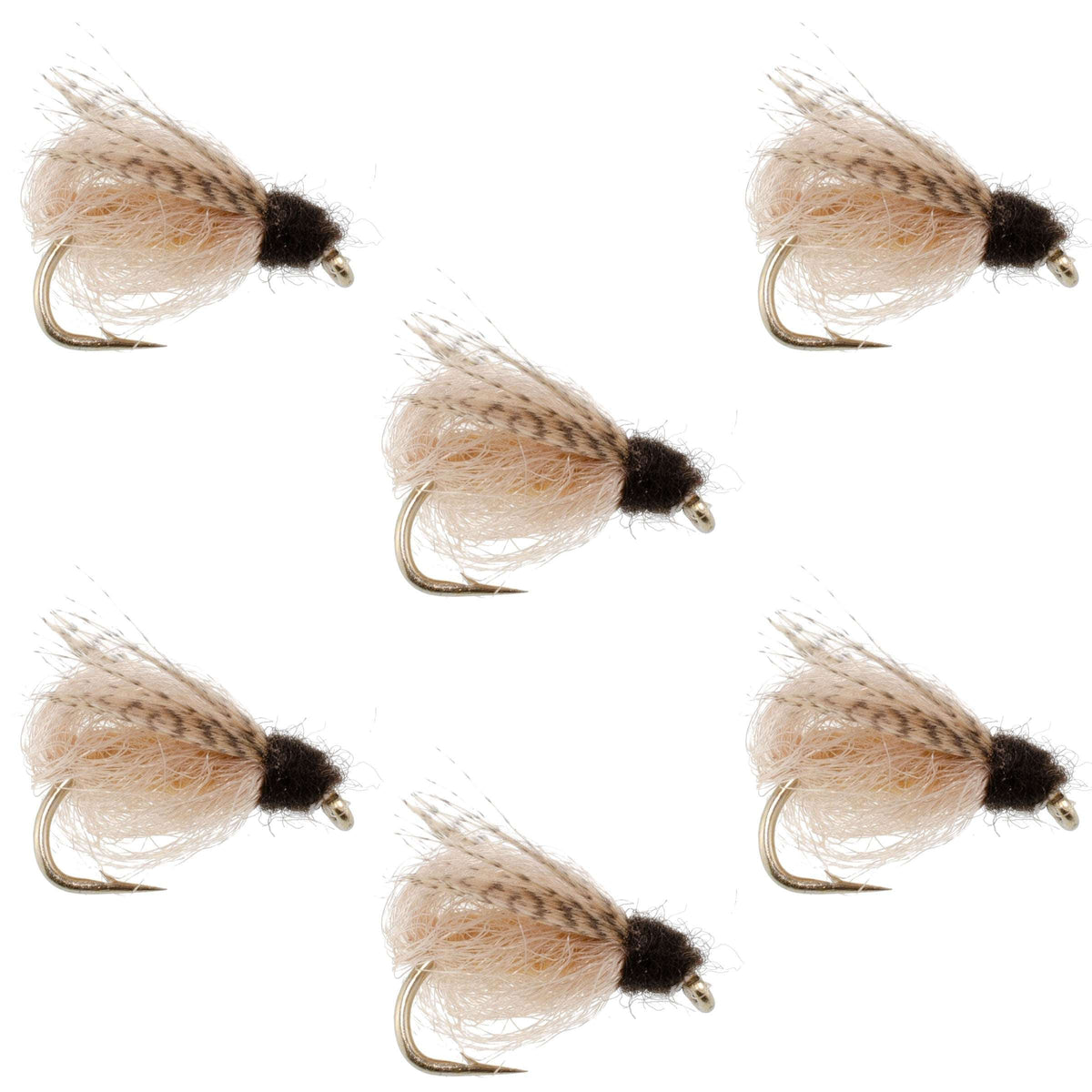 LaFontaine Tan Deep Sparkle Caddis Pupa - (6 Pack, Sz 12)