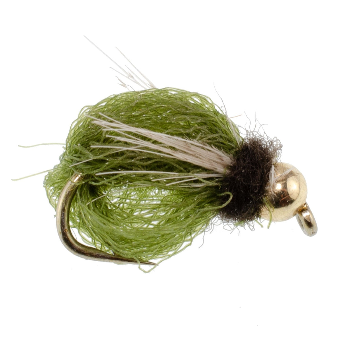 Bead Head LaFontaine Olive Deep Sparkle Caddis Pupa - (6 Pack, Sz 12)