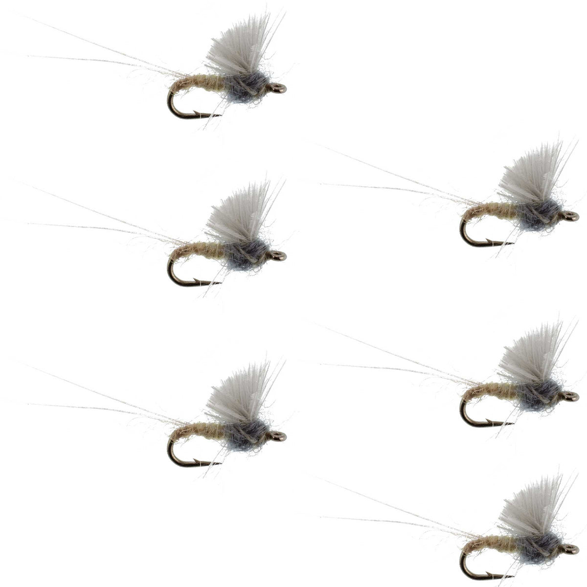 RS2 Gray Emerger Midge - (6 Pack, Sz 20)