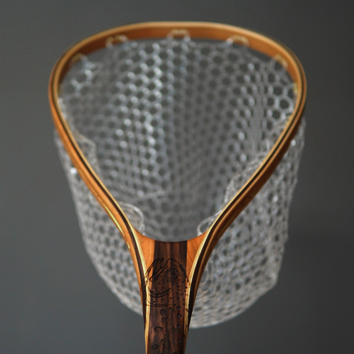 Big Dipper 24&quot;x17&quot; - Rainbow Trout Engraved - Classic Fly Fishing Traditional Landing Net - Handcrafted &amp; Made in USA