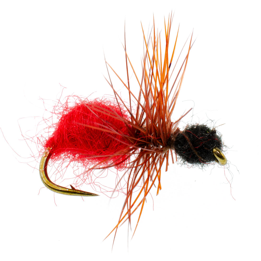 Velvet Cowkiller Ant Wasp Terrestrial Trout Dry Fly - (3 Pack, Sz 12)