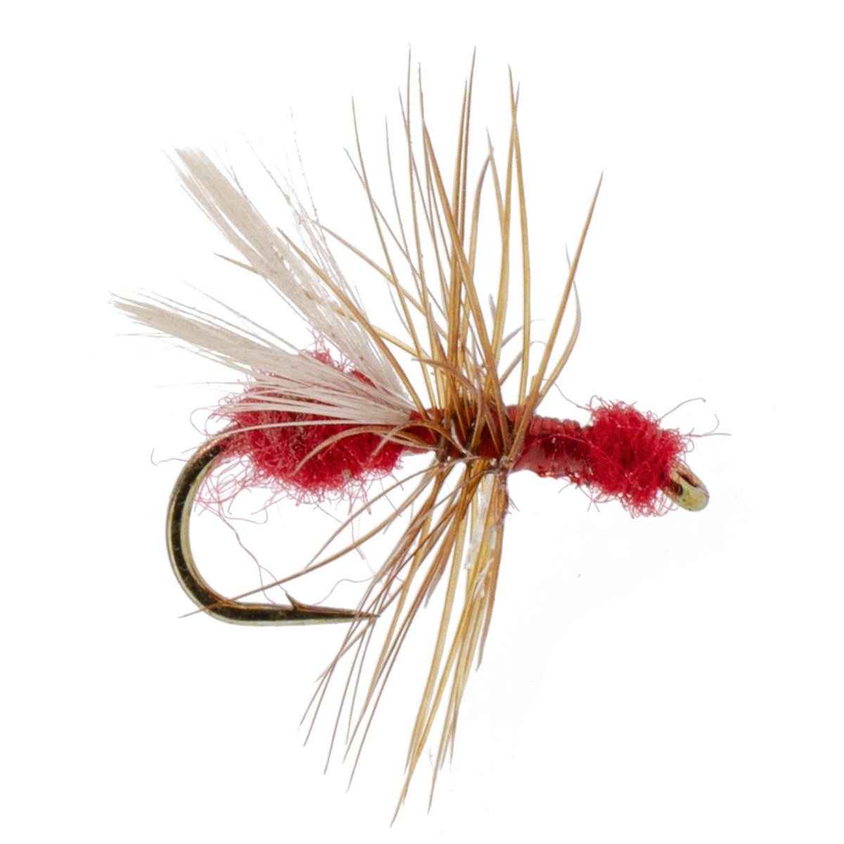 Red Fur Flying Ant Terrestrial Trout Dry Fly - (6 Pack, Sz 14)