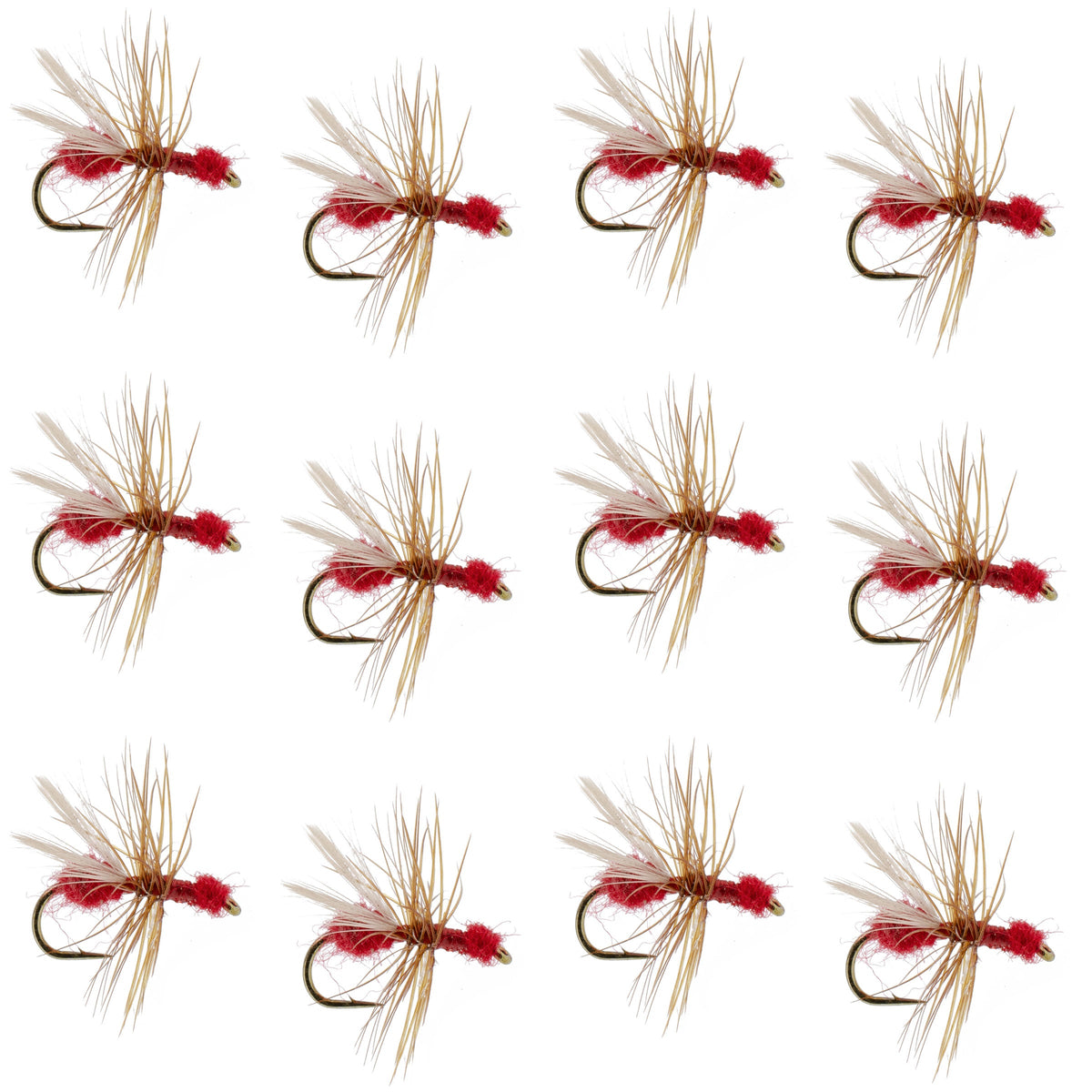 Red Fur Flying Ant Terrestrial Trout Dry Fly - (12 Pack, Sz 14)