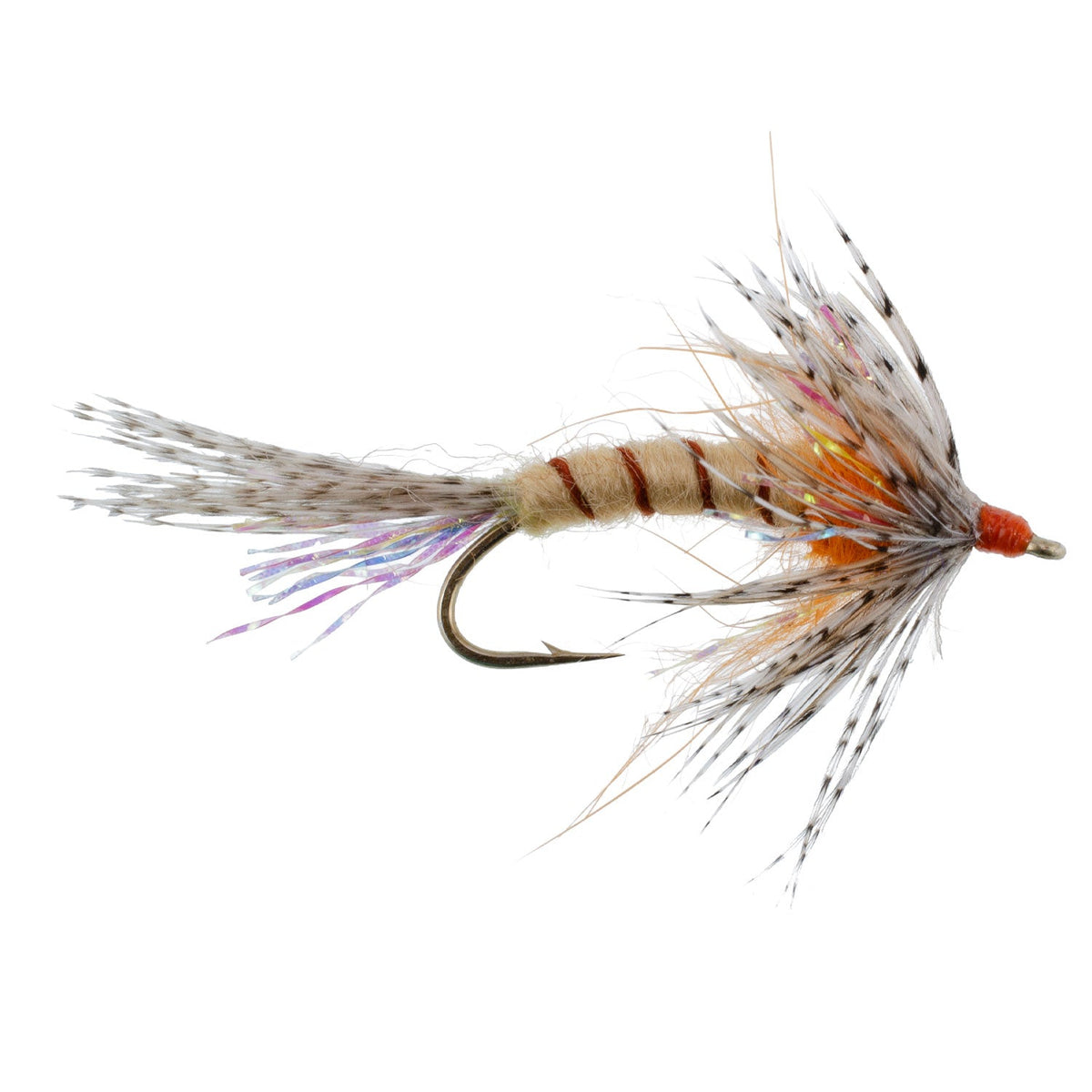 Orange Shakey Bealy Fall Soft Hackle Wet Fly - (3 Pack, Sz 10)