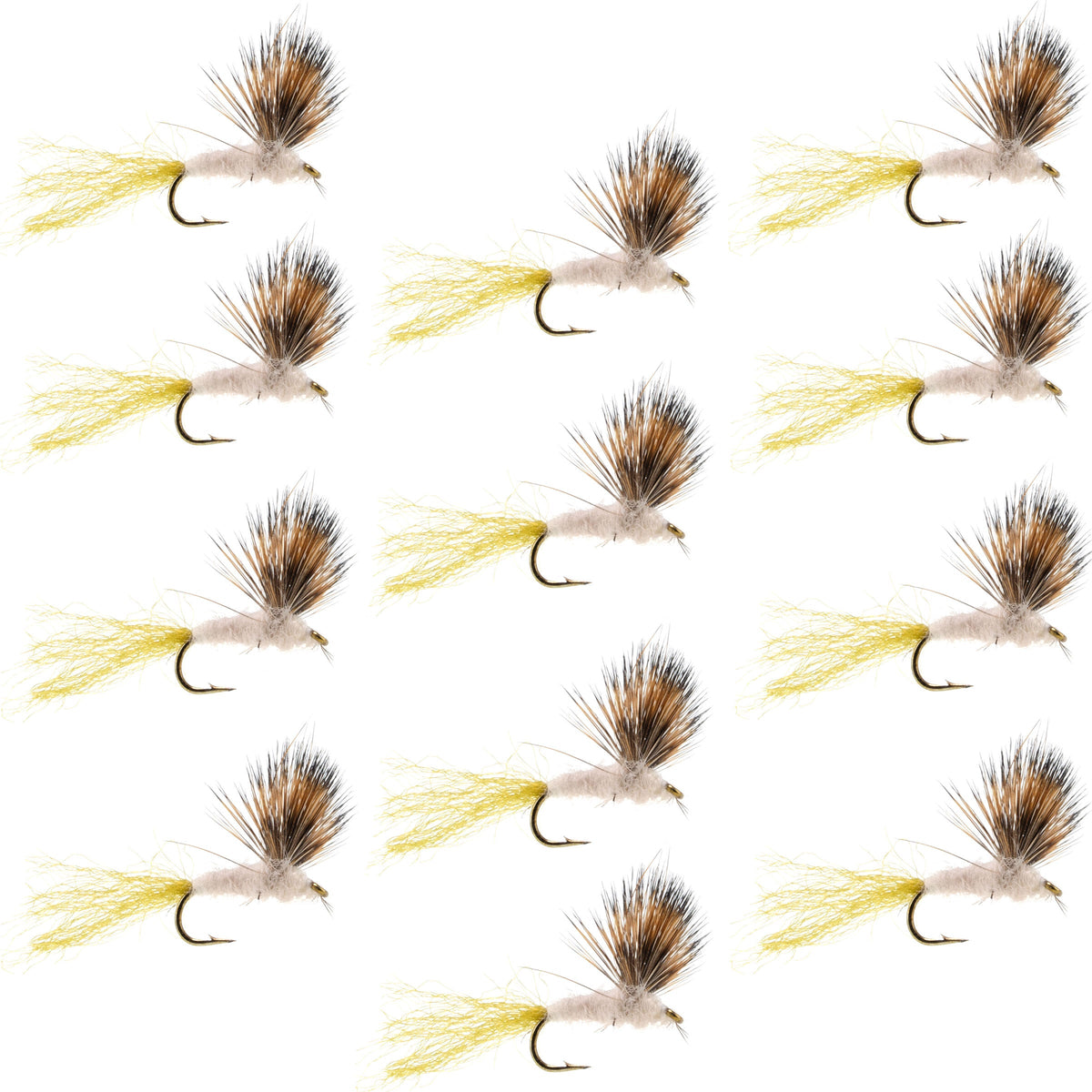 Sparkle Dun Pale Morning Dun Yellow Body PMD Mayfly - (12 Pack, Sz 16)