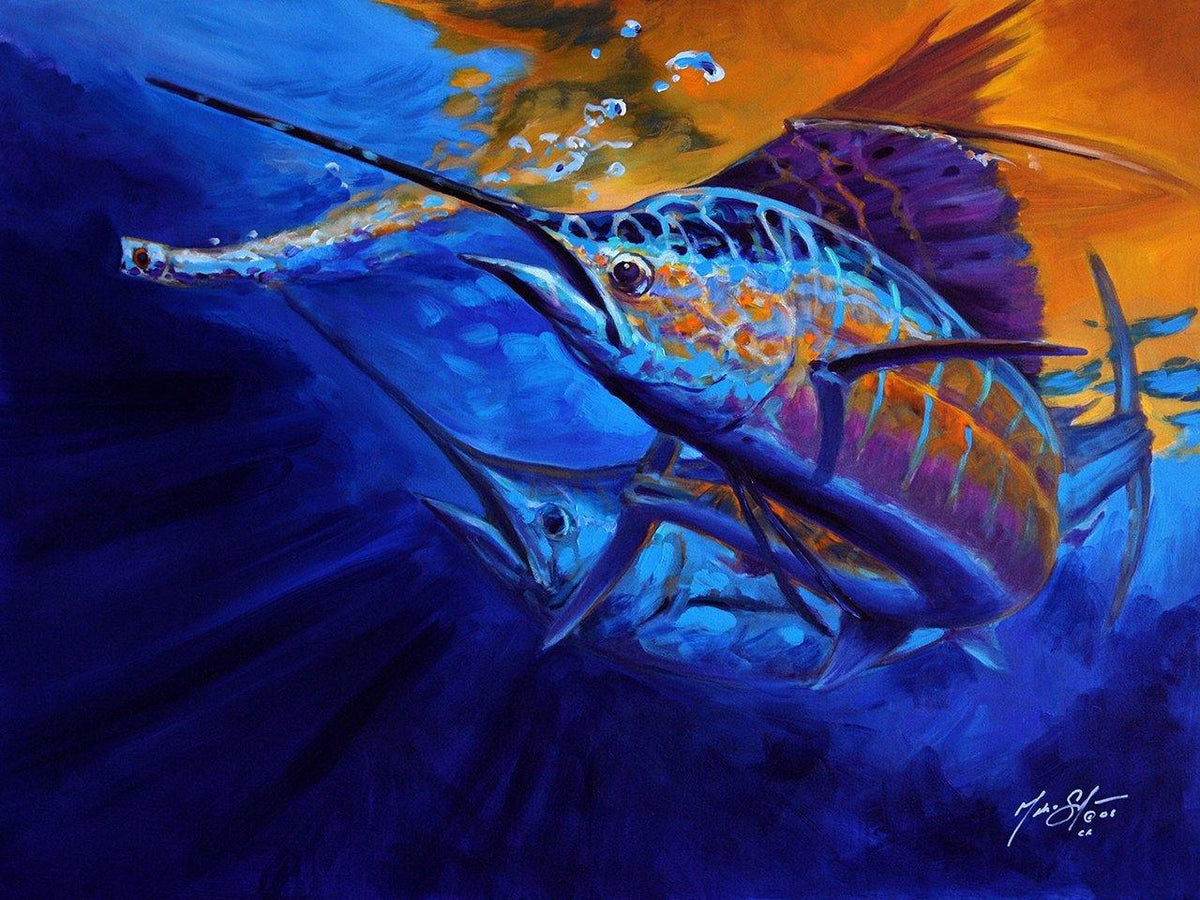 &quot;Sunset Bite&quot; Sailfish Art