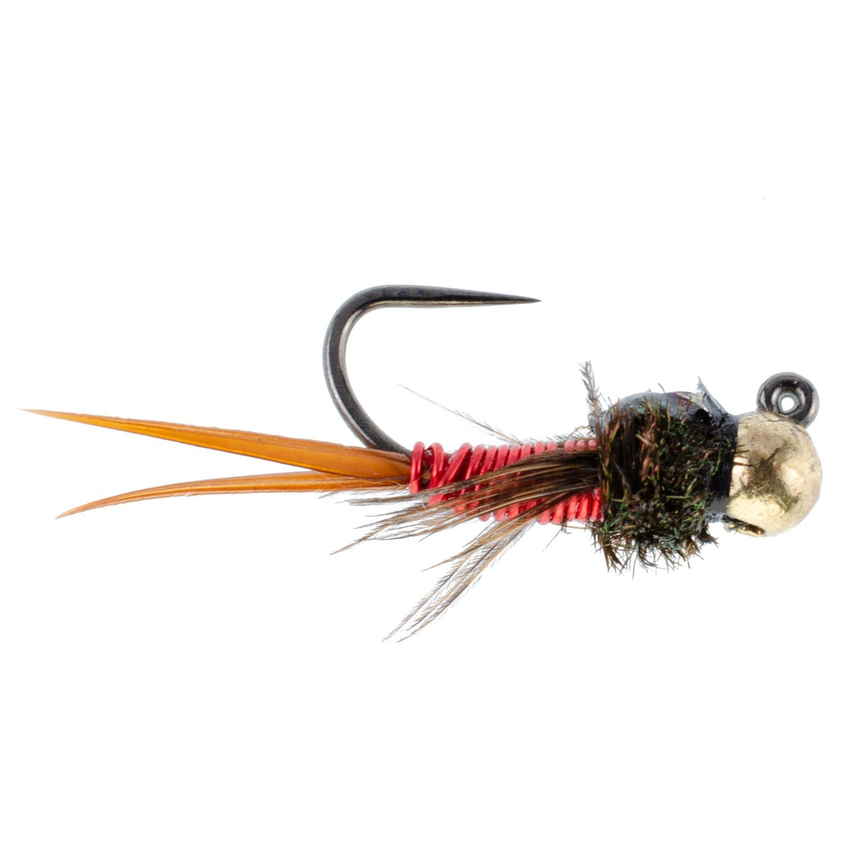 Tactical Tungsten Bead Head Copper John Euro Nymph Assortment Fly Fishing Flies - Collection of 9 Flies 3 Colors Hook Size 14