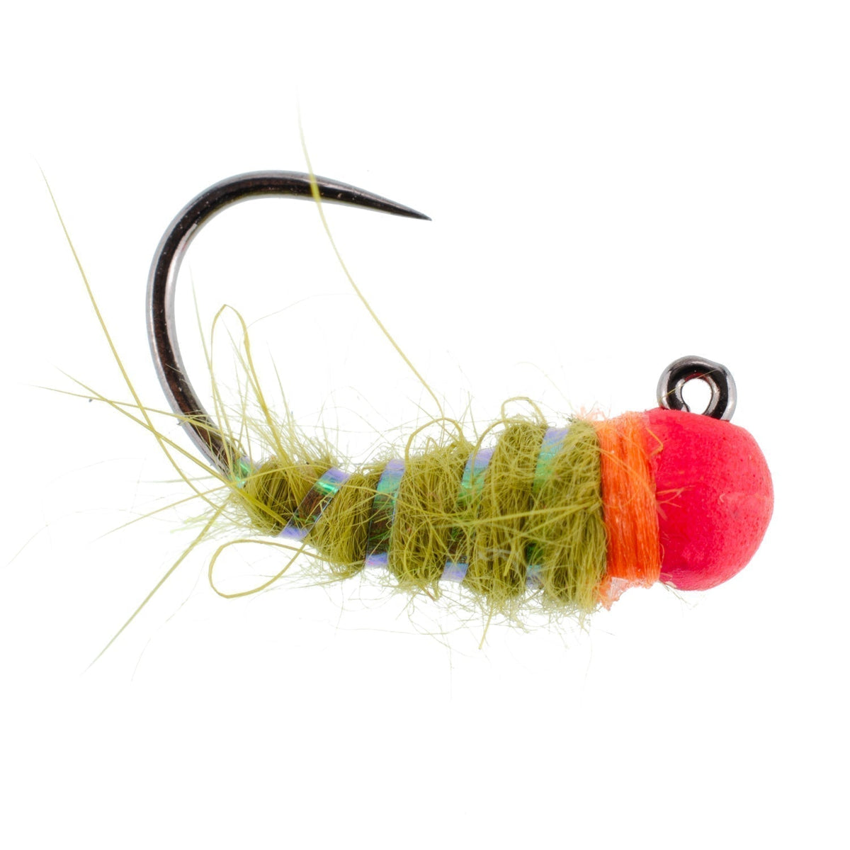 Tungsten Hot Bead Walt&#39;s Worm Jig Tactical Czech Nymph Euro Nymphing Fly - 1 Dozen Flies Hook Size 16