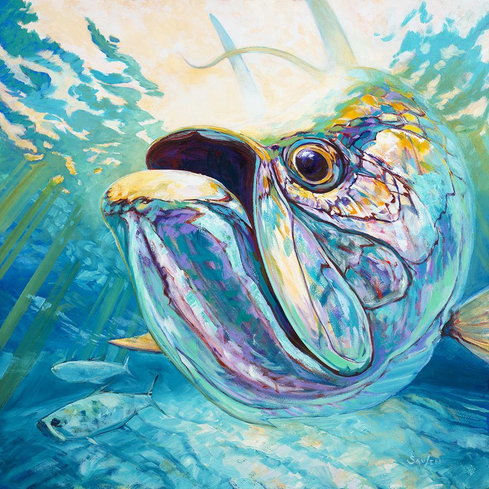 &quot;Silver and Sun&quot; Tarpon Art