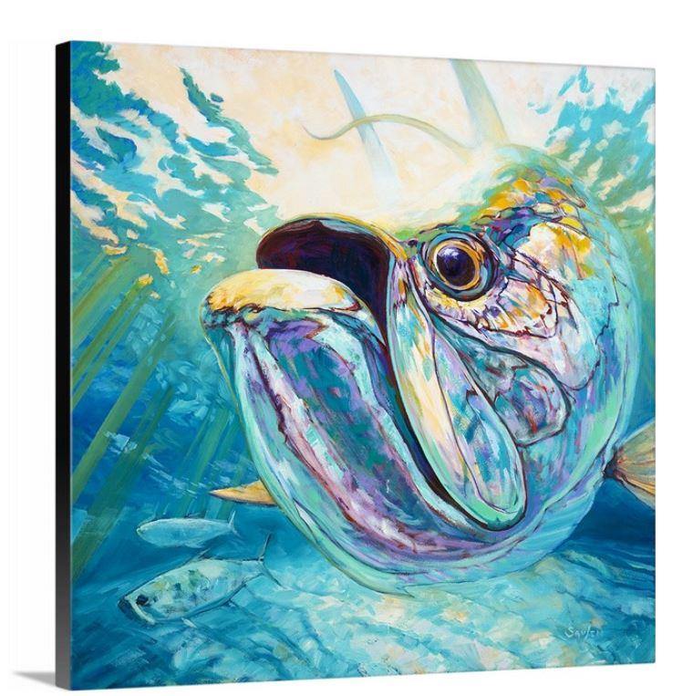 &quot;Silver and Sun&quot; Tarpon Art
