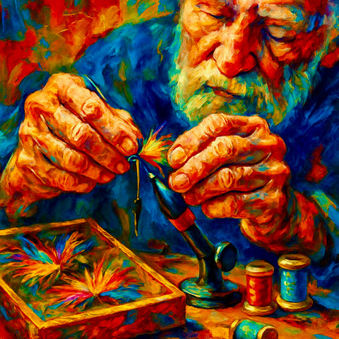 “The Fly Tyer” – Limited Edition Print by Randall Scott Porter