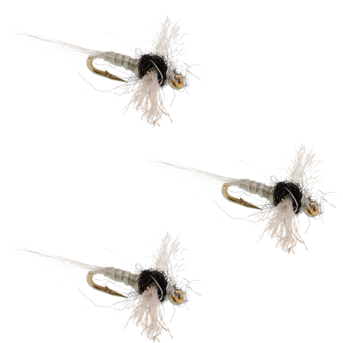 Trico Spinner Z-Lon Wing Flies - (3 Pack, Sz 22)