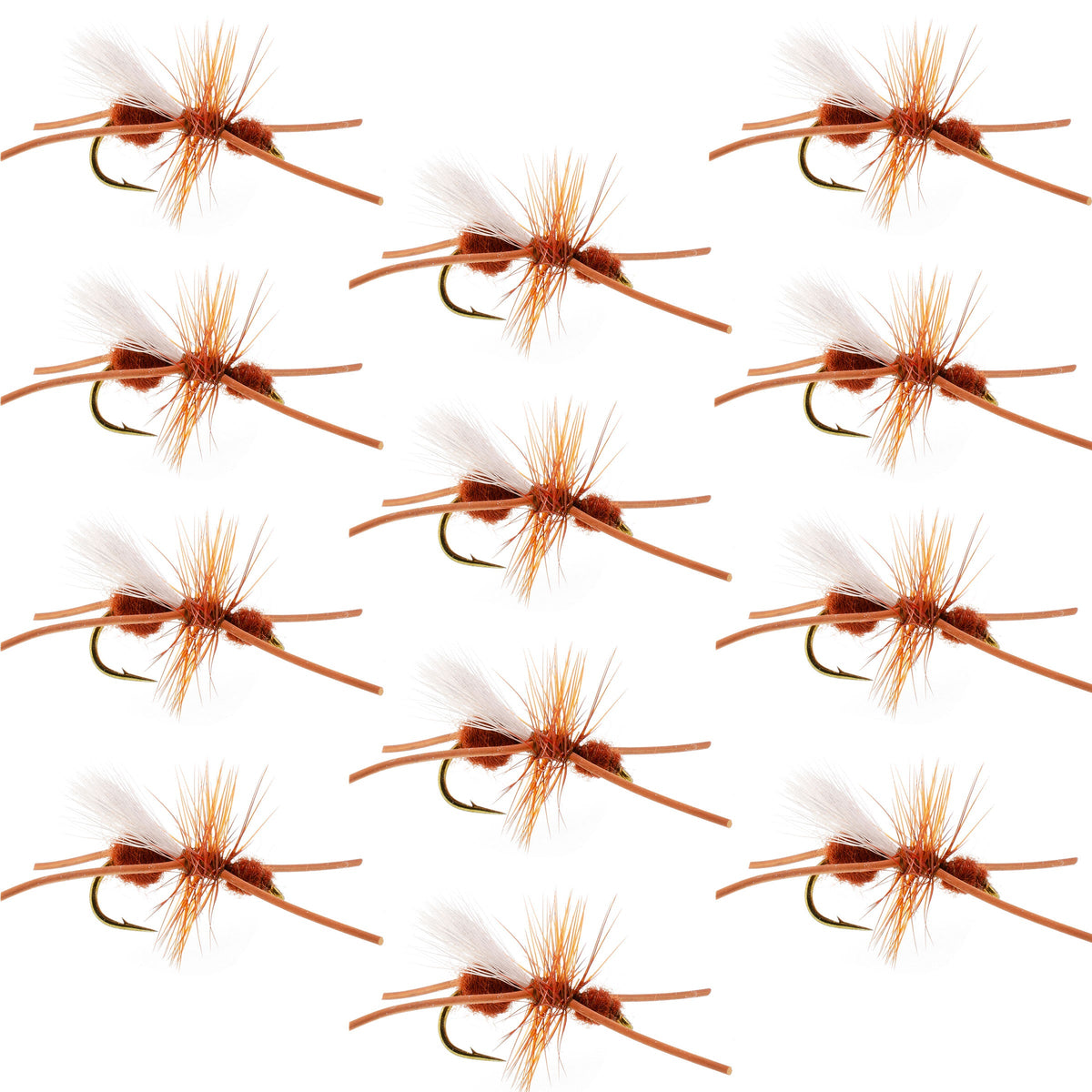 Turcks Power Flying Ant Cinnamon Terrestrial Trout Dry Fly - (12 Pack, Sz 12)