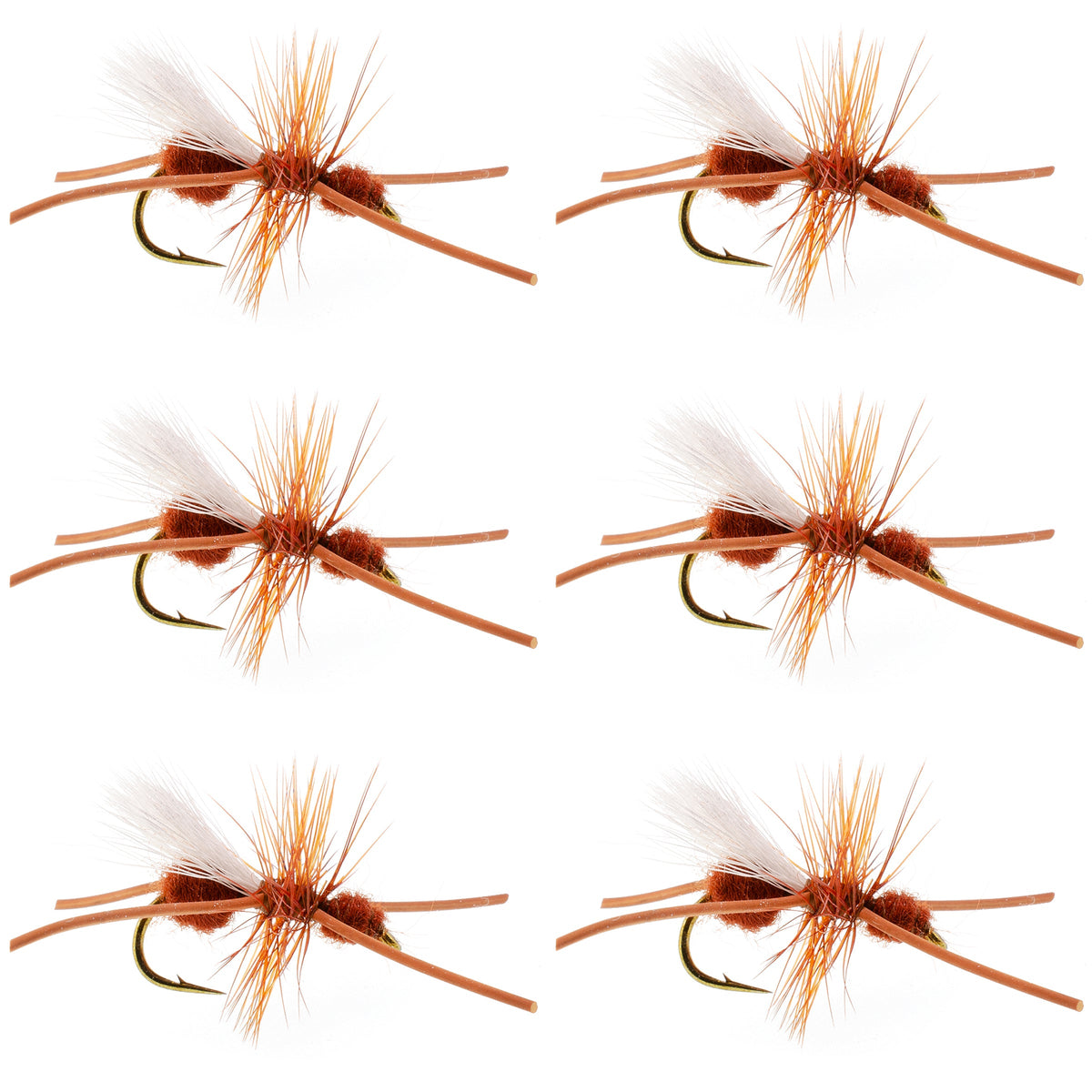 Turcks Power Flying Ant Cinnamon Terrestrial Trout Dry Fly - (6 Pack, Sz 12)