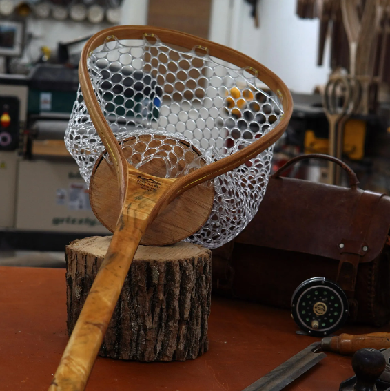 brown fishing net Little Dipper 12"x8" Brown Trout Engraved Classic Landing Net